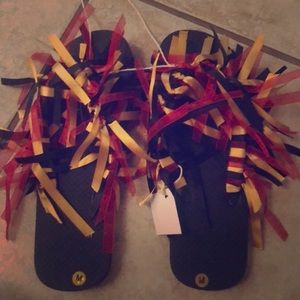 Game Day/ Florida State inspired Flip Flops